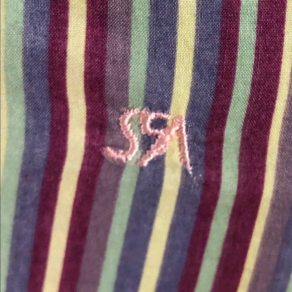 Saks 5th Avenue Striped Shirt Fitted Button Down - Picture 5 of 6
